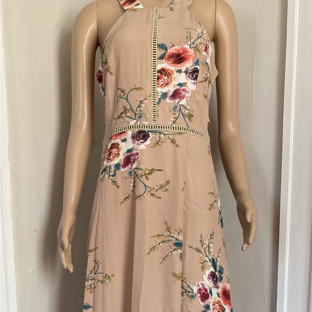 Women's Floral Maxi Halter Sundress Size Small